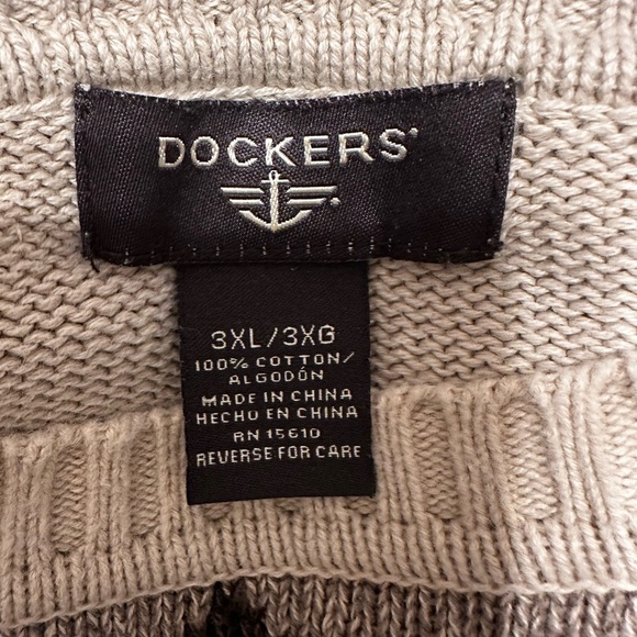 Dockers men’s argyle crewneck sweater. Size 3x Brown tones - Picture 5 of 5